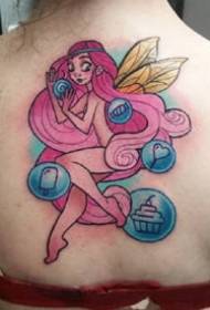 eine Reihe von Farbe Anime und andere Charakter Tattoo-Designs