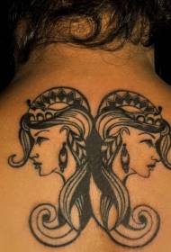Tattoo Gemini luova ja jatkuvasti muuttuva Gemini-tatuointikuvio