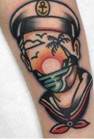 Change the face to a school creative tattoo pattern