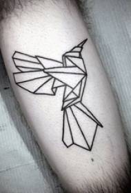 Modela Tattooek Geometrîk Origami Style Modela Tattoo ya Geometrîkî