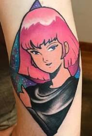 several color newschool style cartoon character tattoo designs
