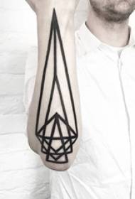 10 taludtod simpleng geometric na mga elemento ng tattoo ng pagkatao linya ng tattoo pattern Daquan