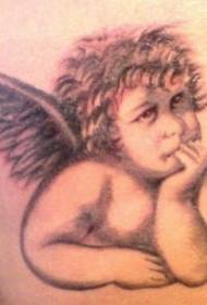 Modello classico del tatuaggio del piccolo angelo