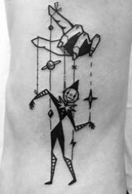 Puppet Tattoos_9 pjesë të tatuazheve të tatuazheve model model i veprave të artit