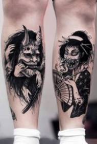 Темно-чорний готичний стиль набір зображень чорних татуювань