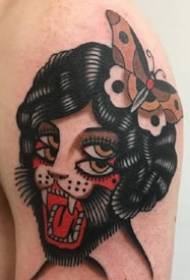 stile oldschool di una serie di piccoli tatuaggi colorati Apprezzamento dell'immagine