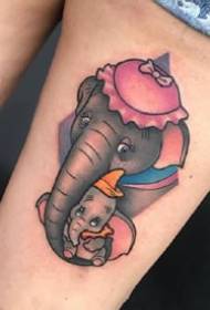 L'insieme colorato del tatuaggio del piccolo modello del fumetto funziona per le immagini