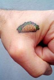 A set of simple and realistic delicious food tattoo designs