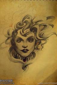 Naskah tato Medusa dibagikan oleh museum tato terbaik