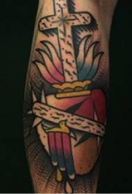 Modèle de tatouage abstrait couleur tatouage multicolore croquis