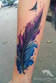 Modellu di tatuu di personalità simplice di culore di gradiente di culore
