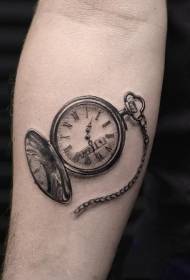 horloge tatouage temps d'enregistrement horloge modèle de tatouage