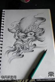 blinking long-earth monster tattoo pattern manuscript