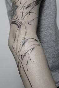 Line Tattoo Pattern - Line Black Grey Ink Tattoo Picture