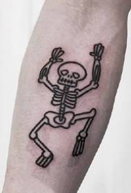 eleman kreyatif minimalist nwa ak gri nan yon seri tatoo