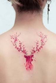 watercolor tattoo pattern - picture of watercolor tattoo work by German tattoo artist Koray Karag?zler