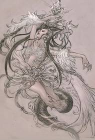 very beautiful snaketail fairy tattoo manuscript picture