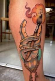 Bellissimo set di immagini di tatuaggi scolastici europei e americani