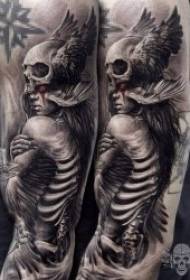 Tattoo skull20 Gruppo di ossa senza orribili motivi del tatuaggio a tema horror
