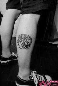 Totem creativo alternativo Tatuaggio in bianco e nero