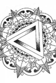 nigra linio skizo geometria elemento kreiva ŝablono manuskripto de tatuaje