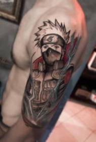 braccio di borsa di un gruppo di punti neri e grigi Illustrazione del tatuaggio