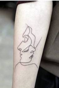 linea tatuaggio miniatura linee fresche e semplici Modello del tatuaggio