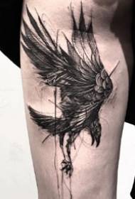 abstrakti siveltimen tatuointi - joukko mustaa harmaata sivelyiskua abstrakti tatuointikuvio toimii nautinnollisena