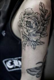 ruoko dema grey peony Maruva tattoo maitiro