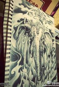 black gray sketch like a god tattoo manuscript picture