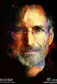 gentilezza del colore modello di tatuaggio Steve Jobs