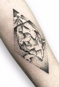Padrão de tatuagem elemento geométrico série Iceberg
