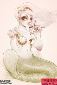 la figura del tatuaggio ha raccomandato un manoscritto del tatuaggio del tatuaggio a sirena del fumetto