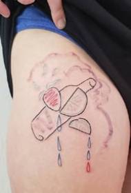inik pèsonalite graffiti style tatoo modèl apresyasyon