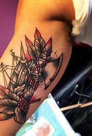 kleuren totem tattoo patroon van verschillende delen