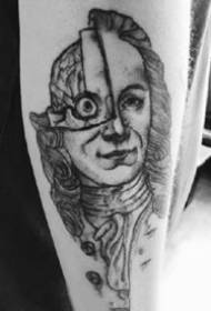 Oibríonn sraith dorcha liath-stíle de 9 tatú tattoo