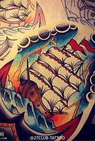 रंग स्कूल नौकायन टैटू पांडुलिपि चित्र 154583 - रंग ताला टैटू पांडुलिपि पैटर्न