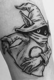 stile spinoso grigio nero di una serie di tatuaggi