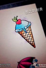 warna pola manuskrip tato es krim