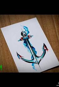 European splash ink color tattoo pattern manuscript
