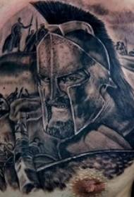 drenge på den sorte grå skitse punkt torneknik Spartansk tatoveringsbillede