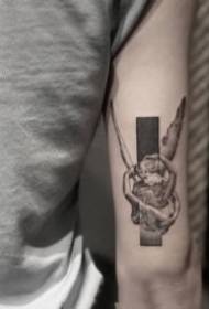 super delikat sæt punktering sort lille tatovering Works