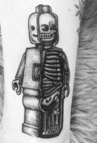 fantje tele na črnih trnih geometrijskih črt lobanje Lego tattoo slike