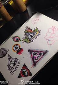 color personality God eye eye tattoo pattern