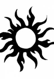 Sun Tattoo рукописи теплий чорний рукопис татуювання сонця