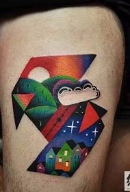 Bold zam Colorblock Tattoo