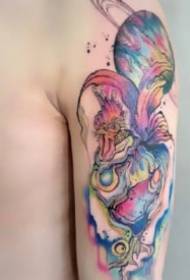 акварел во боја мали свежи слики за тетоважи 18
