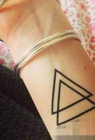 15 zwart en wit grijs stijl eenvoudig persoonlijkheidssymbool tattoo patroon