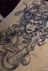 oray banshee Medusa tato gambar naskah