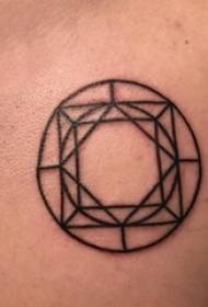 kūrybinis juodas paprastos asmenybės linijos geometrinio elemento tatuiruotės paveikslėlis